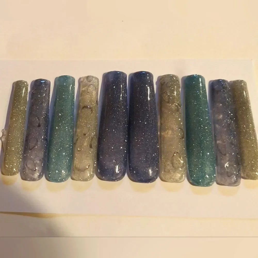 Hand Crafted Custom 10pc 3XL Acrylic presson nails sz Small